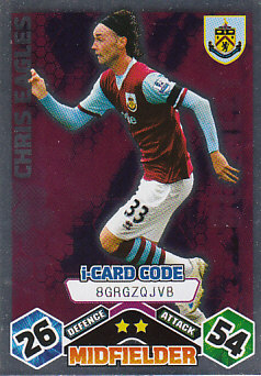 Chris Eagles Burnley 2009/10 Topps Match Attax i-Card Code #108
